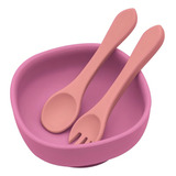 Prato Bowl Tigela Silicone Ventosa Garfo