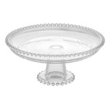 Prato Com Pé P Bolo Sobremesa Pearl Bolinhas Cristal Wolff