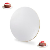 Prato De Bolo Cake Board Em Mdf 3mm Borda Lisa 28cm Com 10