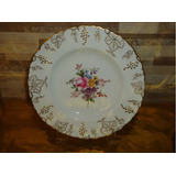 Prato De Decoração Inglês Bone China Antigo