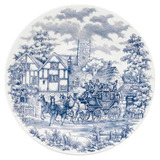 Prato De Porcelana Para Sobremesa Cena Inglesa 19 Cm