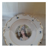 Prato Decorativo Antigo De Porcelana