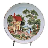 Prato Decorativo Antigo Porcelana