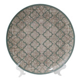 Prato Decorativo Ceramica Linen