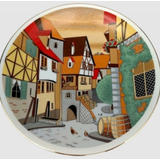 Prato Decorativo Coleção Europa Antiga Porcelana Schmidt 