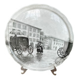 Prato Decorativo Schmidt Porcelana Pintado A Mão 32cm