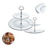 Prato Doces 2 Andares Wolff Bolinha Pearl Cristal Promoção