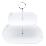 Prato Duplo Porcelana Para Doce Birds Branco Wolff