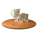 Prato Giratório Centro De Mesa Servir Área Gourmet Mel 80 Cm
