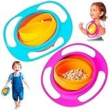 Prato Giratório Para Bebê Com Tampa- Sistema Anti-Derramamento- 360 Graus- Bowl -Feminino-