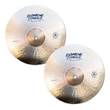Prato Hi Hat 13 Chimbal Domene Cymbals Bronze B20 Bateria