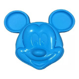 Prato Infantil Refeicoes 3 Divisoes Bebe Disney Mickey Azul