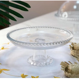 Prato P Bolos Sobremesas Pearl Bolinhas Cristal Wolff 28270