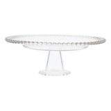 Prato Para Bolo E Doces Com Pé Pearl 32cm Casambiente