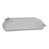 Prato Para Bolo Wolff Birds Colors De Porcelana 32cm X 19cm Cor Branco Passarinhos