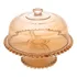 Prato Para Bolo Wolff Pearl De Cristal Âmbar 31cm X 25cm