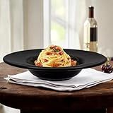 Prato Para Massas Risoto Chapeu Invertido Preto 28cm 06 Un