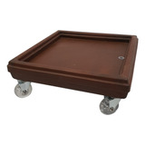 Prato Quadrado Com Roda 35cm Para Vasos Alpe Aritana