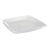 Prato Quadrado Grande Branco Plástico Rígido 21 0cm C 10unid