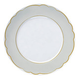 Prato Raso De 28cm Germer Porcelanas Royal Off White Ouro