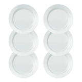 Prato Raso Nadir Conjunto Prato Raso Menu Opaline 27cm Branco