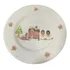 Prato Raso Natalino De Porcelana Rena E Anjos   27x27 Cm