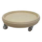 Prato Redondo Com Roda 25cm Alpe Aritana Cor Amêndoa