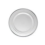 Prato Sobremesa Borda Prata C 6 Silver Festas