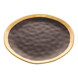 Prato Sobremesa Preto Dubai 21 Cm
