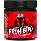 Pré Treino Prohibido 360g Sabor Citrus Fórmula Exclusiva Com 8 Ingredientes Contendo Creatina Beta Alanina Taurina Cafeína Arginina L tirosina Palatinose E L alanina