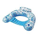 Predolo Cadeira Flutuante Inflável Para Piscina Cadeira Flutuante Para água Lounge Piscina Para Adultos Para Viagens Azul