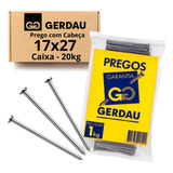 Prego Com Cabeça 17 X 27 1kg Gerdau 20pct Leia
