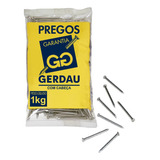 Pregos Aço Polido Gerdau 18x27 Com Cabeça Cônica Pacote 1kg
