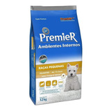 Premierpet Premier Super Premium Ambientes Internos Cão Filhote Pequena Frango salmão 12 Kg Sacola Seca