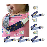 Prendedor Chupeta E Mordedor Kit 5 Bico Bebê Personalizado