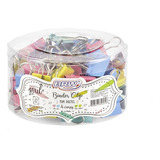 Prendedor De Papel Binder Clip 25mm Tom Pastel Brw 48un