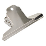 Prendedor De Papel Cromado Grande 120mm Pacote 60 Unidades