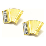 Prendedor De Partitura Hinário Mini Acordeon Dourado Par