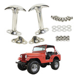 Prendedor Do Capo Aço Inox Jeep Ford Willys Todos par 