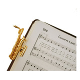 Prendedor Partitura Luxo Barítono E Órgão Dourado Pares