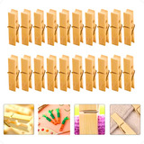 Prendedor Pregador De Roupas Bambu Kit 300 Peças Brinde