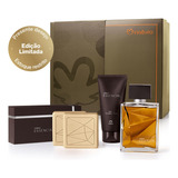 Presente Kit Natura Essencial Clássico Tradicional Masculino Perfume Deo Parfum 100ml Balm Pós Barba Caixa De Sabonetes