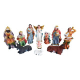 Presépio De Natal 20 Cm 11 Peças Resina Importado