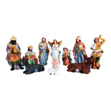 Presépio De Natal 20 Cm Resina Premium 11 Peças