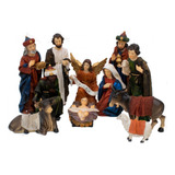 Presépio De Natal Em Resina 11 Peças 23 Cm