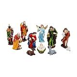 Presepio Natalino 10cm Enfeite Decorativo 11 Peças Resina Decoração De Natal