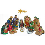 Presépio Natalino Completo 14 Peças 30cm Natal Inquebrável