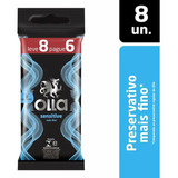 Preservativo Lubrificado Sensitive Olla 8 Unid Camisinhas