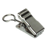 Presilha Clips Jacare Para Argolas E Kit Cabo Com 10 Peças Cor Cromado