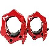 Presilha Para Barra Olímpica Lock Jaw Par 50mm Odin Fit - Vermelho